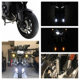 Motorcycle Universal Fender Mounting DRL Daytime Running Lights Visibility Pods Lighting Kit LED Taillight Burst Flash Brake Light - pazoma