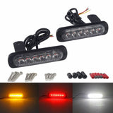 Motorcycle B6 DRL Daytime Running Lights With Universal Fender Mounting Kit Auxiliary LED Taillight Burst Flash Brake light - pazoma