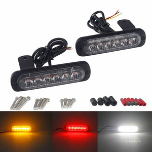 Motorcycle Universal Fender Mounting DRL Daytime Running Lights Visibility Pods Lighting Kit LED Taillight Burst Flash Brake Light - pazoma