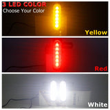 Motorcycle B6 Dual License Plate Auxiliary LED Taillight Burst Flash Brake light Daytime Running lights DRL Red or Yellow (Amber) or White - pazoma