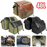 Motorcycle Storage Saddle Bag Large Capacity Canvas Panniers Bags for Bicycle Bike Motor Rear Seat Carrier Bag Two Side Saddlebags
