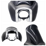 Harley Dyna FXDXT T Sport Headlight Fairing Cover Quarter with 15'' Windshield w/ Chrome Trim Bezel Headlight Relocation Block - pazoma