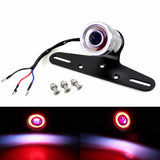 Motorcycle LED Taillight Brake Stop Lamp w/Blue Red Dot For Harley Triumph Chopper Bobber Cafe Racer Vintage old school Custom - pazoma