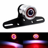 Retro Motorcycle Modified LED Taillight Aluminum Alloy Rear License Plate Light Harley Triumph Cafe Racer Chopper Bobber XS650 - pazoma