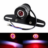 Motorcycle LED Taillight Brake Stop Lamp w/Blue Red Dot For Harley Triumph Chopper Bobber Cafe Racer Vintage old school Custom - pazoma