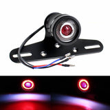 Retro Motorcycle Modified LED Taillight Aluminum Alloy Rear License Plate Light Harley Triumph Cafe Racer Chopper Bobber XS650 - pazoma