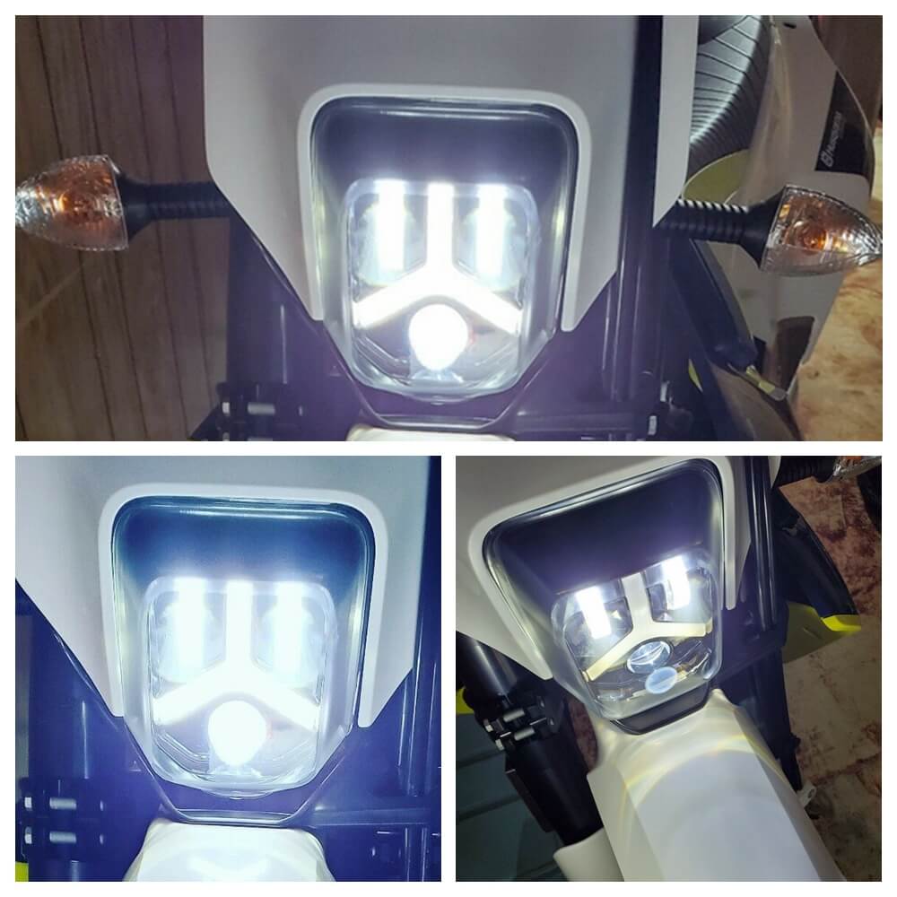 LED Headlight Assembly Headlamp With Day Running Light DRL for Husqvarna FE 250/350/450/501 TE 150/250/300 and 250i/300i 2017–2020 26514901000 - pazoma