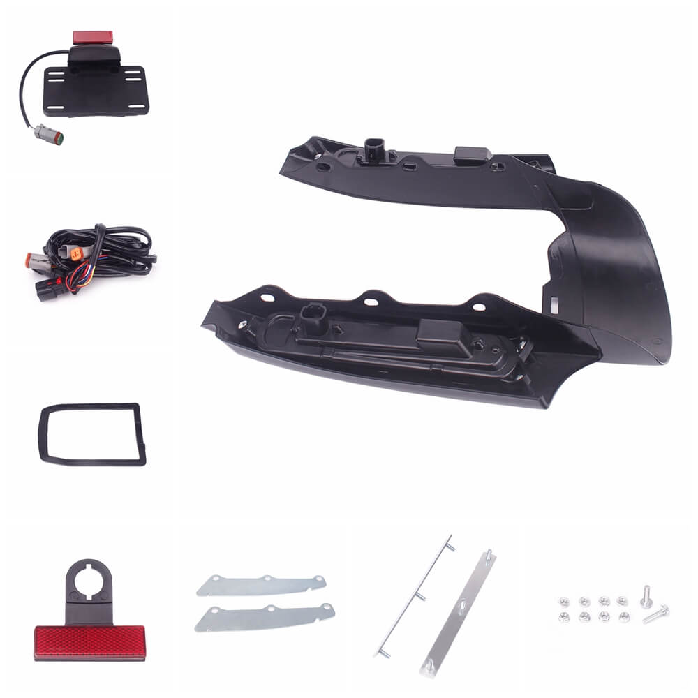 Rear Fender Extension Fascia W/LED Tail Lights For Harley Touring 09-13 FLHR FLHTC FLHTCU FLHTCUSE7 FLHTK FLHX FLHXSE3 FLTRU FLTRX FLTRXSE - pazoma