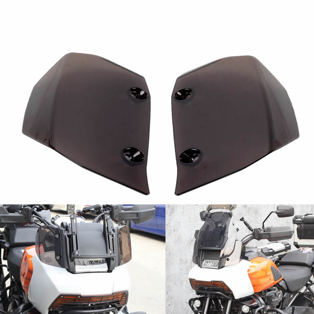 thumbnail image 2 of Motorcycle Windscreen For Harley Pan America 1250 2021-2024 - Black Smoke Double Bubble Windshield 2 of 3