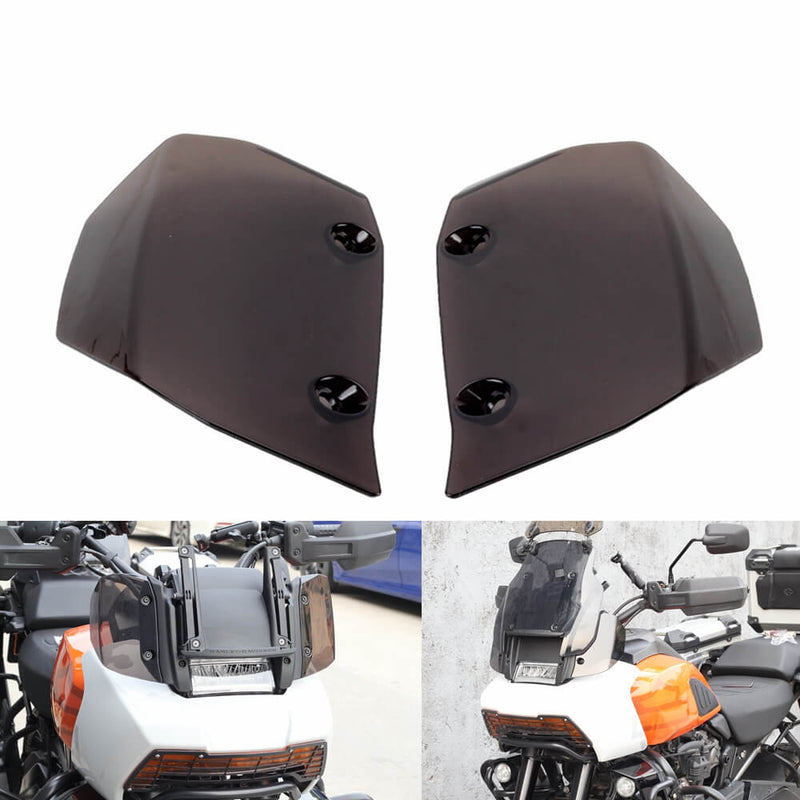 Motorcycle Side Widened Screens Windshield Windscreen Wind Deflectors For Harley Pan America 1250 ST Special CVO RA1250SE RA1250S RA1250 2021-2025 - pazoma