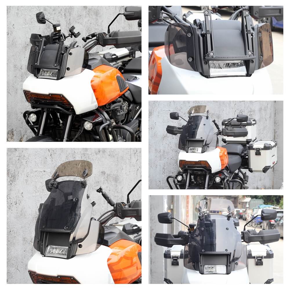 Harley Pan America 1250 ST Special CVO RA1250SE RA1250S RA1250 Side Widened Screens Windshield Windscreen Wind Deflectors Extensions 2021-2025 - pazoma