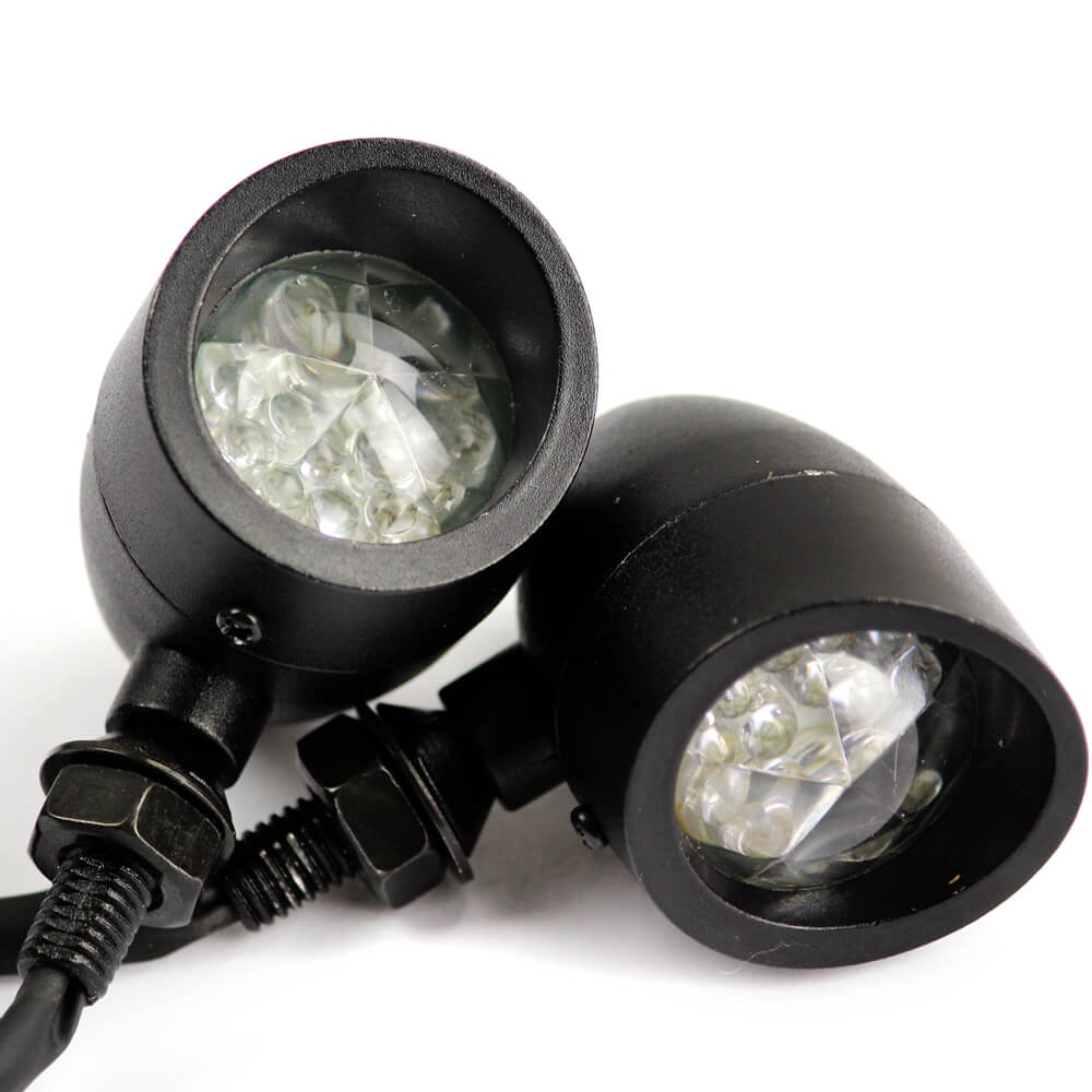 Motorcycle LED Turn Signals Heavy Duty Amber Bullet Indicators Blinkers Lights for Harley Davidson Honda Suzuki Kawasaki Yamaha CB XS 650 - pazoma