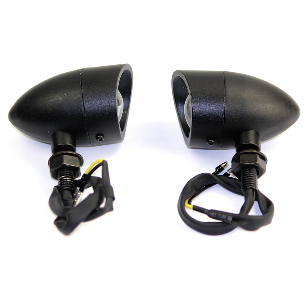 Motorcycle LED Turn Signals Heavy Duty Amber Bullet Indicators Blinkers Lights for Harley Davidson Honda Suzuki Kawasaki Yamaha CB XS 650 - pazoma
