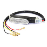 2PCS Motorcycle LED Double Color Turn Signal Indicators Light Blinker Taillight Brake Lamp Universal Amber + Red - pazoma