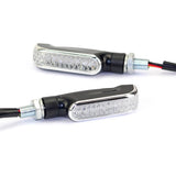 2PCS Motorcycle LED Double Color Turn Signal Indicators Light Blinker Taillight Brake Lamp Universal Amber + Red - pazoma