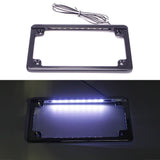 Motorcycle Universal 4x7" Flat Style Hidden LED Board License Plate Frame - pazoma