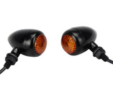 Pair Amber LED Bullet Billet Turn Signal Indicators Light Blinker Universal Honda Suzuki Kawasaki Yamaha Harley Cafe Racer Bobber Chopper - pazoma