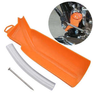 Motorcycle Orange Drip-Free Oil Filter Funnel For All Harley Sportster XL 2004-Later Touring Street Glide Road King Dyna Models - pazoma