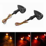 Universal Motorcycle 3 in 1 LED Turn Signal w/Taillight Indicators Light Bullet Blinker Lamp 12v for Harley Chopper Cruiser Bobber Cafe Racer - pazoma