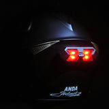 Motorcycle Helmet Night Light Strip Safety Signal Warning Light Universal Motorcycle Helmet Taillight Helmet Sticker Motorcross - pazoma