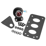 Motorcycle Side Mount Lucas-Style Tail Light w/ 7"x 4" License Number Plate Rear Stop Light For Harley Cafe Racer Cruiser Scrambler Bobber - pazoma