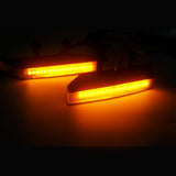 Ducati 959 1299 Panigale Mirror Block Off Amber LED Turn Signals Billet Black Plates Front - pazoma