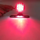 Old School Invader Eared Vintage Grilled Taillight 2-FIL Solid Brass & Alloy For Harley Bobber Chopper Cafe Racer - pazoma