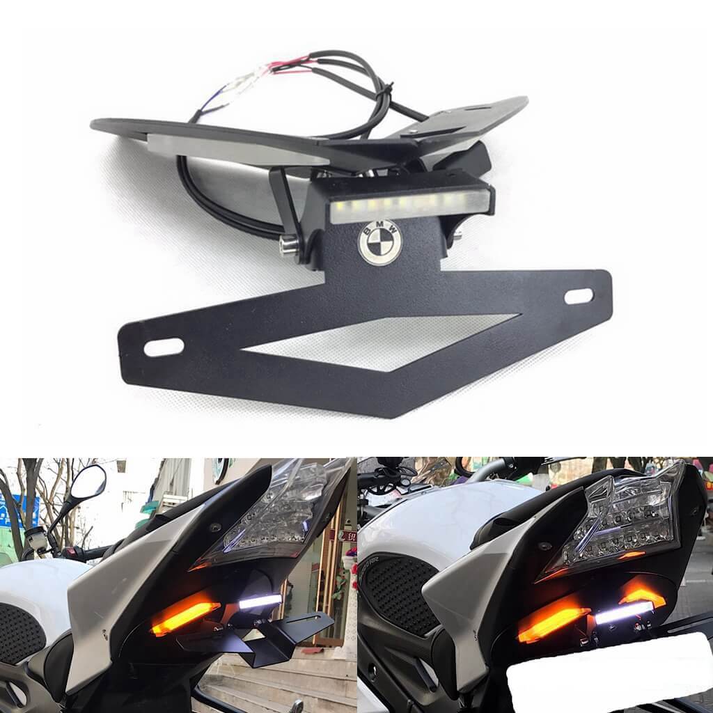 LED Tail Tidy Fender Eliminator Kit Integrated Turn Signals License Plate Light Bracket For BMW S1000RR S1000R 09-14 15-19 - pazoma