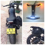 LED Tail Tidy Fender Eliminator Kit Integrated Turn Signals License Plate Light Bracket For Ducati Scrambler 800 Icon / Urban Enduro 2015-2019 - pazoma