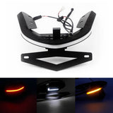 Ducati Monster 821 1200/S Sequential Switchback Flowing LED Tail Tidy Fender Eliminator Kit Taillight Brake Turn Signals License Plate Light Bracket - pazoma