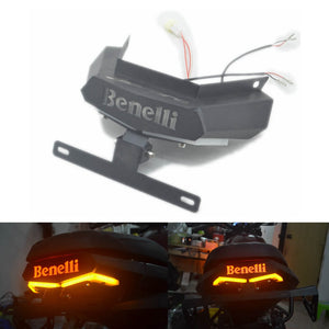 Benelli Leoncino 500 BJ500 LED Tail Tidy Stealth Fender Eliminator Kit Rear Tail Brake Light Turn Signal License Plate Light Bracket - pazoma