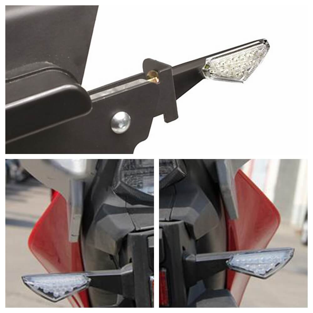 Pair Of Arrows LED Mini Motorcycle Turn Signal Indicator Blinker Lights Lamp Amber Fits Honda Yamaha Suzuki Ducati Kawasaki - pazoma