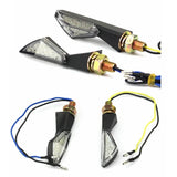 Pair Of Arrows LED Mini Motorcycle Turn Signal Indicator Blinker Lights Lamp Amber Fits Honda Yamaha Suzuki Ducati Kawasaki - pazoma