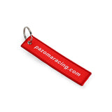 Pazoma Motorcycle Red/White Fashion Tags Keychain Keyring Rectangle Polyester Embroidery Key Chain 13*3CM 5" x 1.2" - pazoma
