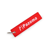 Pazoma Motorcycle Red/White Fashion Tags Keychain Keyring Rectangle Polyester Embroidery Key Chain 13*3CM 5" x 1.2" - pazoma