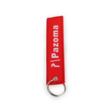 Pazoma Motorcycle Red/White Fashion Tags Keychain Keyring Rectangle Polyester Embroidery Key Chain 13*3CM 5" x 1.2" - pazoma