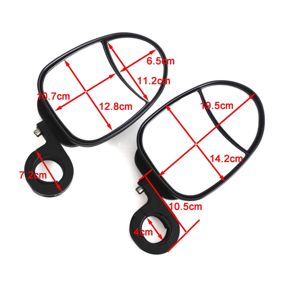 UTV Universal Side Mirrors w/LED Turn Signal Light | Polaris RZR800/900 John Deere Gator HPX XUV Kawasaki Mule Yamaha Rhino 1.75" Roll Bars Clamp - pazoma