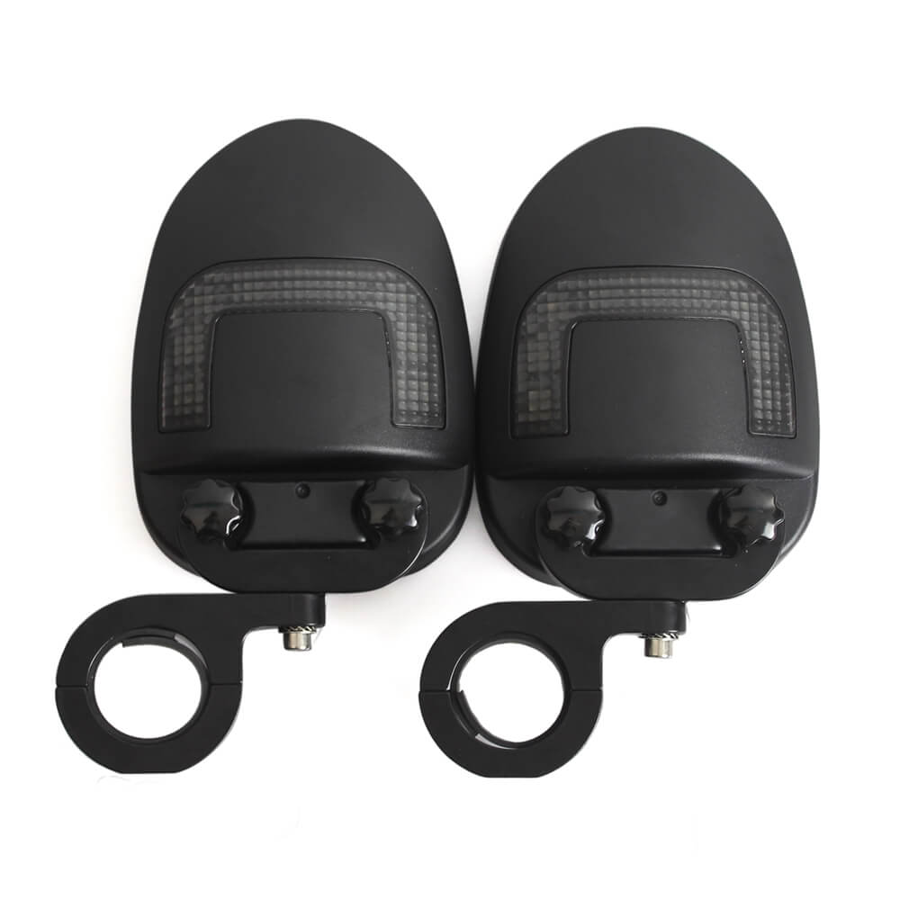 UTV Universal Side Mirrors w/LED Turn Signal Light | Polaris RZR800/900 John Deere Gator HPX XUV Kawasaki Mule Yamaha Rhino 1.75" Roll Bars Clamp - pazoma