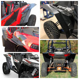 UTV Black Fender Flare Mud Flaps Guard Extension Kits For Polaris RZR XP 1000 RZR XP 4 1000 Turbo 2014-2020 Wide Fenders/Fender Flares XP1000-4 - pazoma