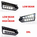 Polaris Ranger 1000 900 570 500 499 XP Diesel Crew 48V EV MD ETX EFI EPS LTN HST BRUTUS Pro XD LED Headlight Assembly Front Head Lamp w DRL 2013-2020 - pazoma