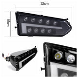 Polaris Ranger 1000 900 570 500 XP Diesel Crew 48V EV ETX LTN HST BRUTUS Pro XD LED Headlight Front Head Lamp w/ Turn Signal DRL Daytime Running Light - pazoma