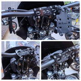 6-13" Pullback Style Modular Handlebar Risers Kit for 1" 1-1/8" 1-1/4" 1-1/2" Bar Harley Dyna Street Bob Softail Sportster - pazoma