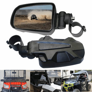 2" UTV Cast Aluminium Pursuit Side View Mirror Compatible for Polaris RZR XP1000 Ranger Can-Am Commander Maverick - pazoma