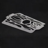 Skull Flame Polished Stainless Radiator Grill Guard For 2006-2019 Suzuki Boulevard M109R / Intruder VZR1800 / M1800R - pazoma