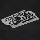 Skull Flame Polished Stainless Radiator Grill Guard For 2006-2019 Suzuki Boulevard M109R / Intruder VZR1800 / M1800R - pazoma