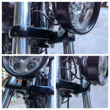 2006-2017 Harley Dyna Street Bob FXDB Headlight Fairing Windshield w/ Headlight Relocation Block Club Style Front Fairing - pazoma