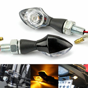 LED Motorcycle Motorbike Indicators Cat-eye Mini Eye Turn Signal Light Nano Blinker 12V for Street bike Cruiser Chopper Retro Custom Harley - pazoma