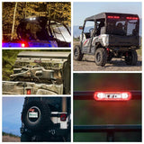 Rear Facing 5-In-1 Red/White LED Chase Light Kit Tail 3rd Brake Strobe Back Backup Reverse License Plate Illumination For Jeep ATV UTV RZR - pazoma