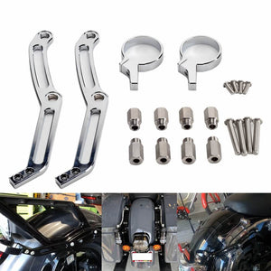 Rear Shock Remote Reservoir Mounts Brackets for Ohlins HD 044 & Legends Revo Shocks for Harley Touring Bagger 2014-2022 - pazoma