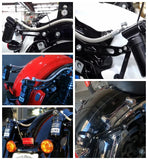 Rear Shock Remote Reservoir Mounts Brackets for Ohlins HD 044 & Legends Revo Shocks for Harley Touring Bagger 2014-2024 - pazoma